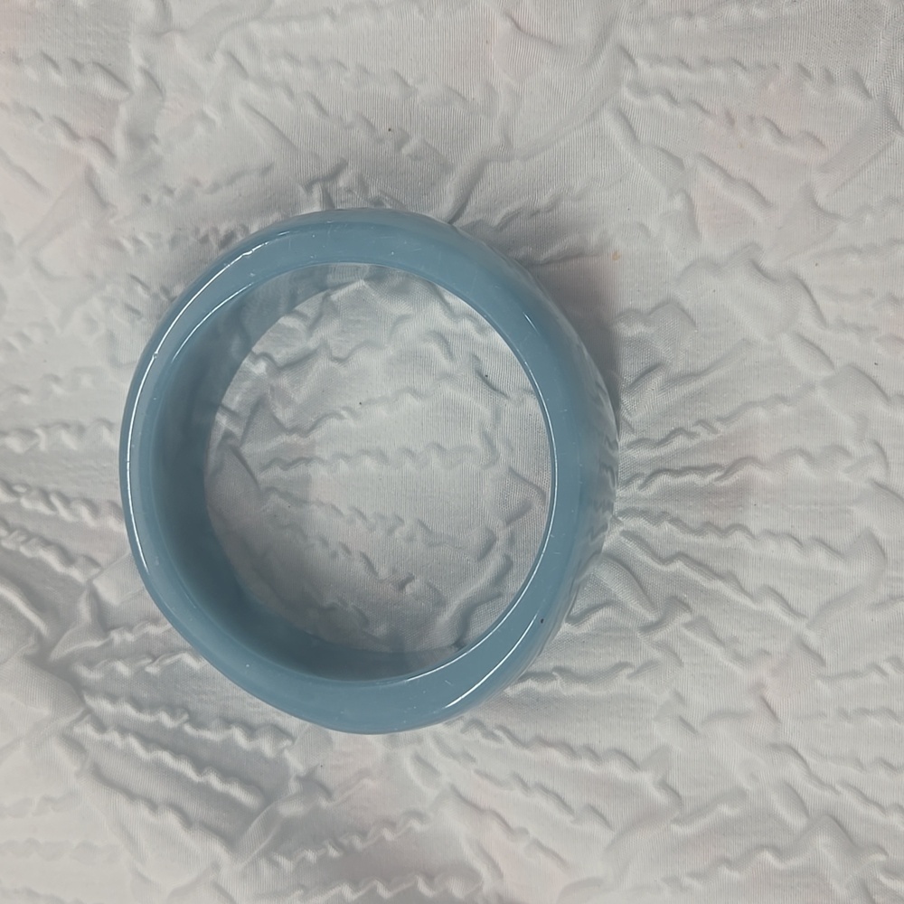 Light Blue Resin Bangle Bracelet